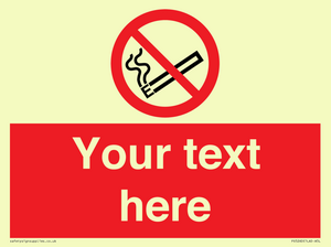 Custom No E-cigarettes / Vaping Sign
